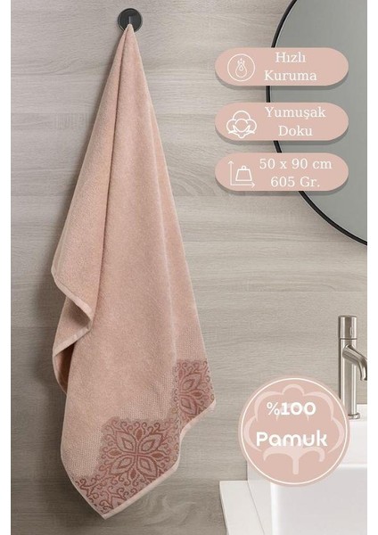 Pamuk Tekli Havlu Jakarlı Karna Home Klover - 50 x 90 indirimleri