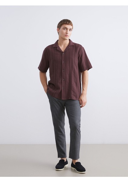 Yeni Sezon Regular Fit Resort Yaka Kısa Kollu Erkek Gömlek fiyatları