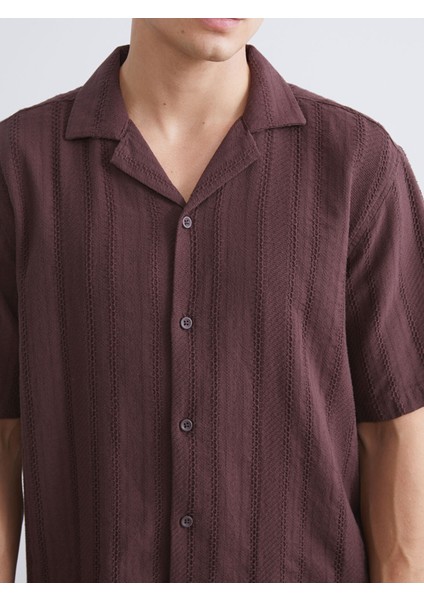 Yeni Sezon Regular Fit Resort Yaka Kısa Kollu Erkek Gömlek modelleri