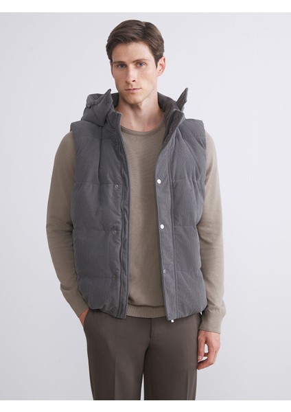 Yeni Sezon Standart Kalıp Dik Yaka Kadife Erkek Yelek