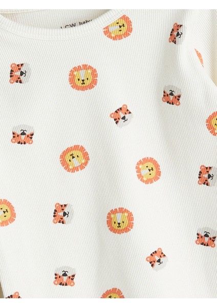 Yeni Sezon Bisiklet Yaka Baskılı Erkek Bebek Pijama Takımı modelleri