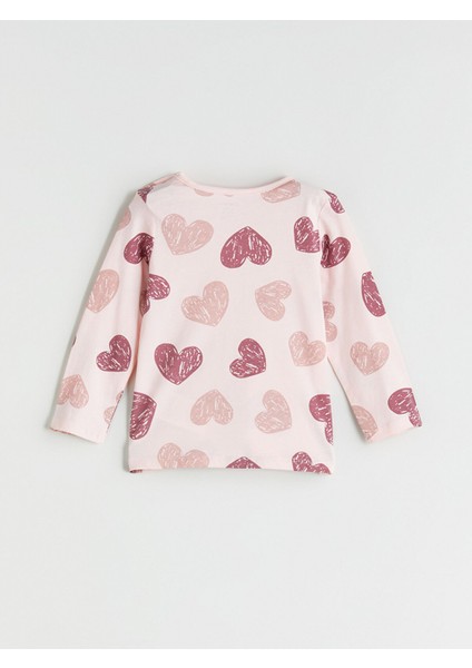 Yeni Sezon Kalp Desenli Kız Bebek Pijama Takımı fırsatları