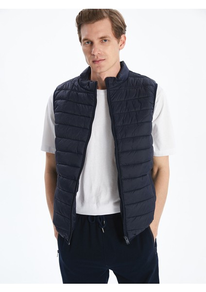 Yeni Sezon Standart Kalıp Dik Yaka Erkek Şişme Yelek