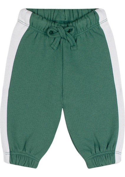 Kontrast Yeşil Sweatshirt Pantolon Unisex Bebek Ikili Set modelleri