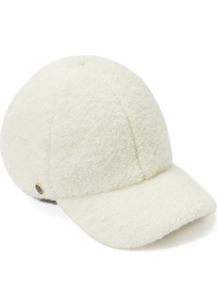 Beyaz Kadın Yün Şapka