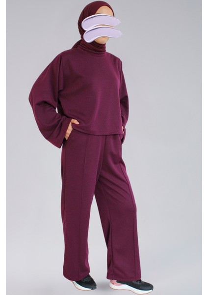 Mevsimlik Crop Pantolon Takım- Mevsimlik Kumaş Crop& Düz Paça Pantolon Kadın Takım