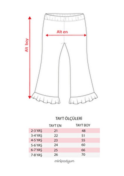 Kız Çocuk Fırfırlı Ispanyol Paça Tayt indirimleri