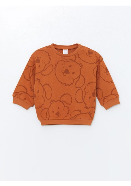 Yeni Sezon Bisiklet Yaka Uzun Kollu Baskılı Erkek Bebek Sweatshirt ve Eşofman Alt 2'li Takım fiyatları