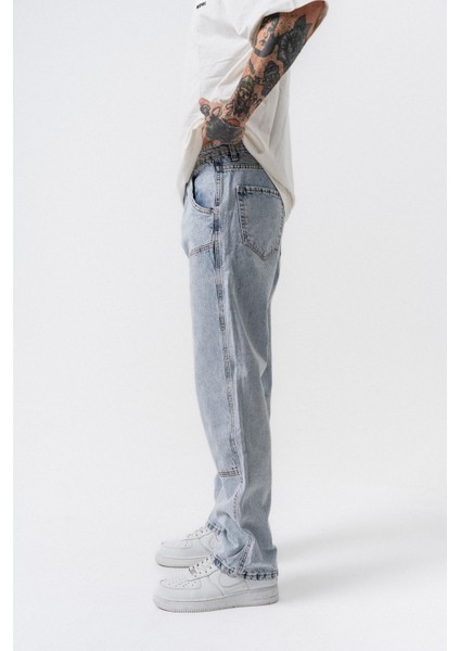Erkek Parça Detaylı Baggy Jean A.mavi modelleri