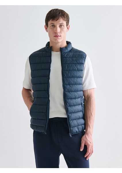 Yeni Sezon Standart Kalıp Dik Yaka Erkek Şişme Yelek