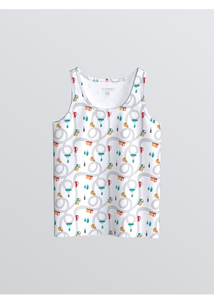 Yeni Sezon Bisiklet Yaka Baskılı Erkek Çocuk Atlet 2'li modelleri