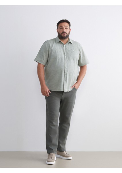 Yeni Sezon Büyük Beden Regular Fit Kısa Kollu Erkek Gömlek modelleri