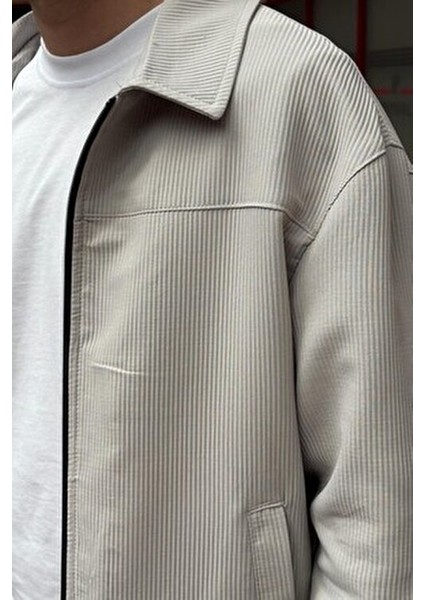 Erkek, Fitil Desenli, Gömlek Yaka, Rahat Kesim, Mevsimlik-Baharlık Ceket 618