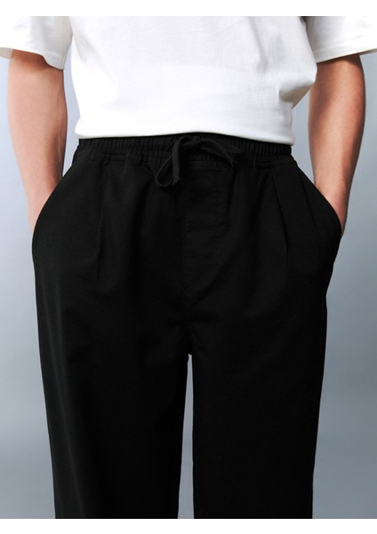 Yeni Sezon Beli Lastikli Keten Karışımlı Genç Erkek Pantolon modelleri