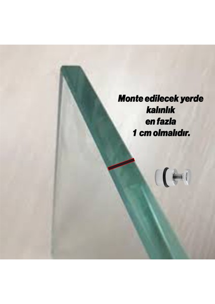 O-Ringli Metal Cam Raf Tutucu (10 Adet) Krom 90-2503-01 Oringli Contalı Vidalı Metal Tutamak modelleri