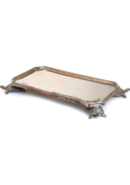 Bronz Kaplumbağa Tepsili Şamdan