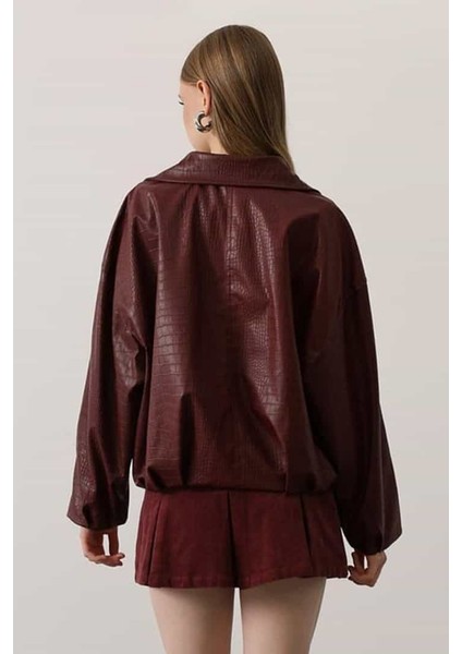 Kemer Detaylı Suni Deri Bomber Ceket fırsatları