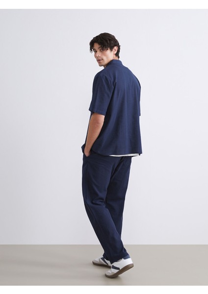 Yeni Sezon Rahat Kalıp Kısa Kollu Keten Görünümlü Erkek Gömlek fiyatları