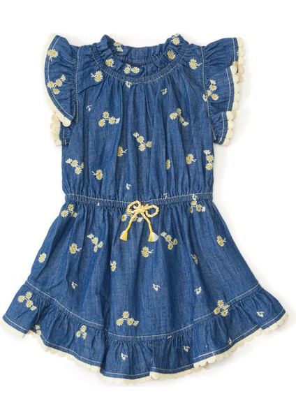 Mavi Kız Çocuk Elbise