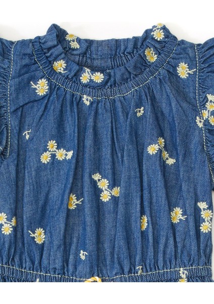 Mavi Kız Çocuk Elbise modelleri