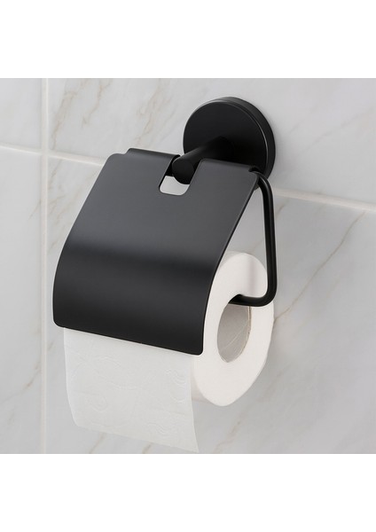 Kapaklı Metal Wc Kağıtlık Duvar Tipi Paslanmaz Tuvalet Kağıt Aparatı Dayanıklı Banyo Aksesuarı Siyah indirimleri