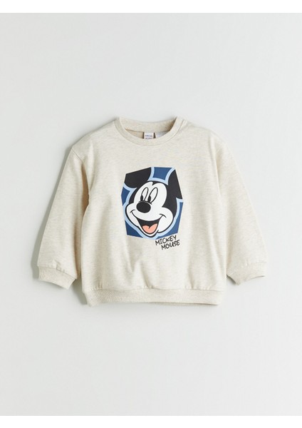 Yeni Sezon Mickey Mouse Baskılı Erkek Bebek Sweatshirt ve Eşofman Alt 2'li indirimleri