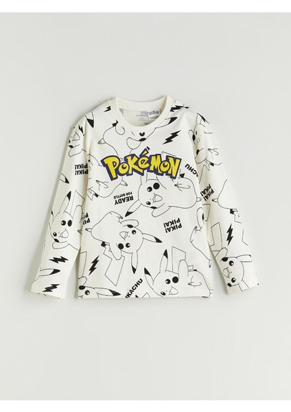 Yeni Sezon Bisiklet Yaka Pikachu Baskılı Erkek Çocuk Tişört 2'li indirimleri