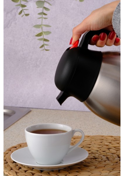 1250P Paslanmaz Çelik Çay Termosu 2.5 Litre | 12-24 Saat Soğuk, 8-12 Saat Sıcak Tutma | Paslanmaz Çelik