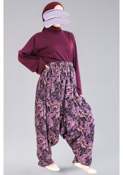 Kışlık Viskon Şalvar - Gabardin Viskon Kadın Şalvar Standart Beden