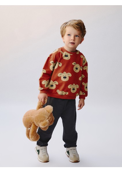 Yeni Sezon Bisiklet Yaka Erkek Bebek Sweatshirt ve Eşofman Alt 2'li fiyatları