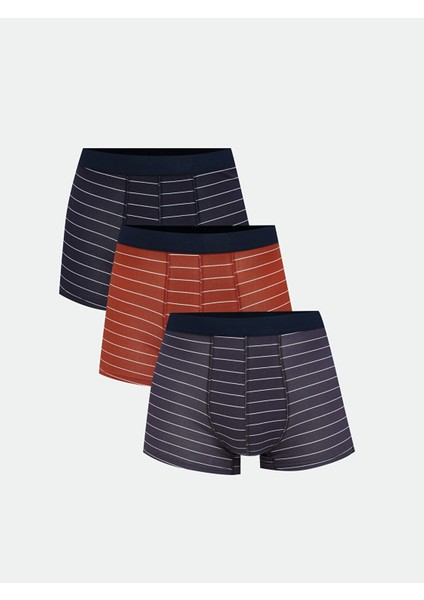 Yeni Sezon Standart Kalıp Pamuklu Esnek Erkek Boxer 3'lü