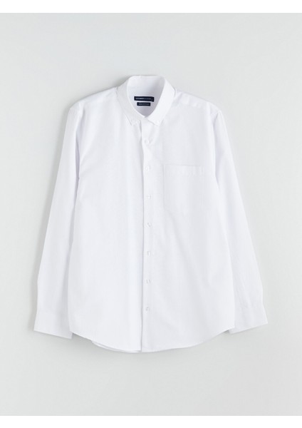 Yeni Sezon Regular Fit Uzun Kollu Armürlü Erkek Gömlek indirimleri