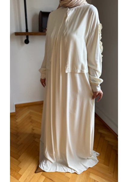 Ekru Jile + Ceket Pamuk Takım 5099 modelleri