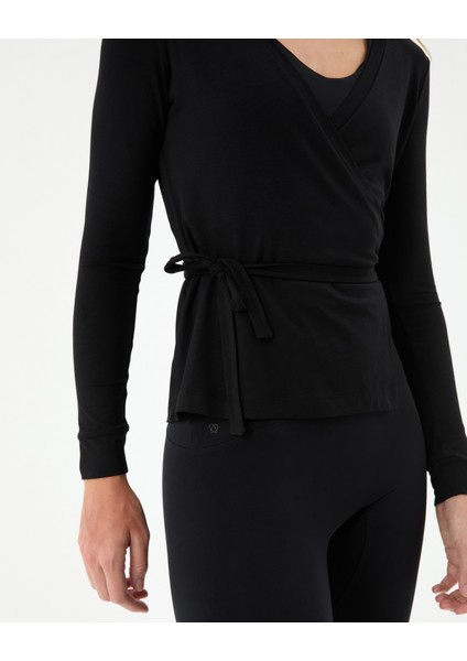 Siyah Anvelop Bağlamalı Bluz modelleri