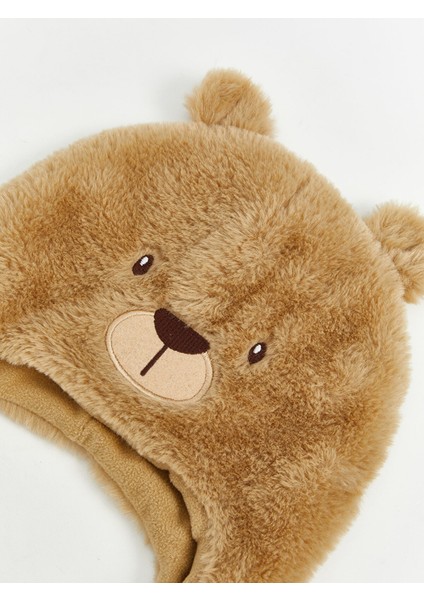 Yeni Sezon Ayı Figürlü Pelüş Erkek Bebek Kar Şapkası modelleri