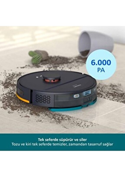 2000 Serisi Robot Süpürge, Islak ve Kuru Temizlik, Otomatik Boşaltma, Lacivert, XU2100/15 fiyatları