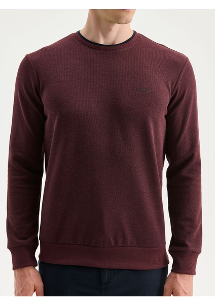 Yeni Sezon Bisiklet Yaka Baskılı Erkek Sweatshirt modelleri