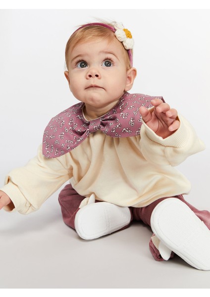 Yeni Sezon Bisiklet Yaka Kız Bebek Sweatshirt ve Tayt 2'li fiyatları