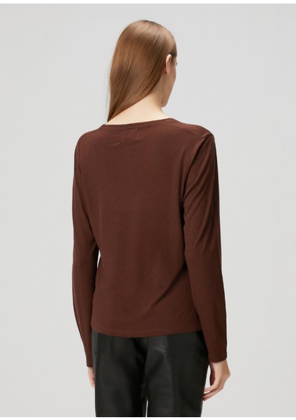Ava Kahverengi Uzun Kollu T-Shirt fırsatları