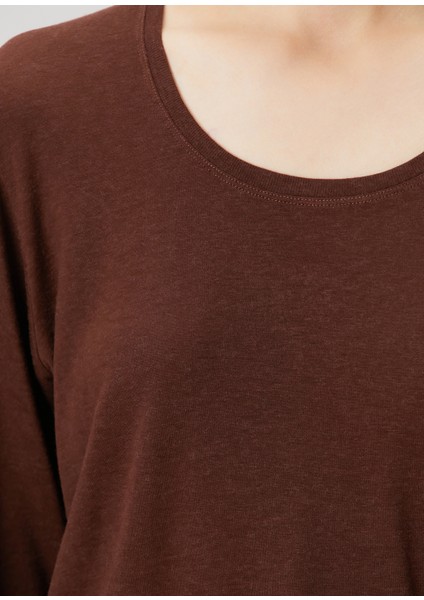 Ava Kahverengi Uzun Kollu T-Shirt indirimleri