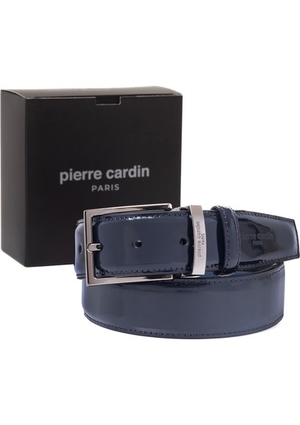 Lacivert Rugan Deri Erkek Kemeri (En 3,5 Cm) PC2209RLR8