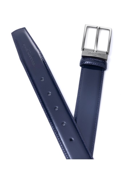 Lacivert Rugan Deri Erkek Kemeri (En 3,5 Cm) PC2209RLR8 fırsatları