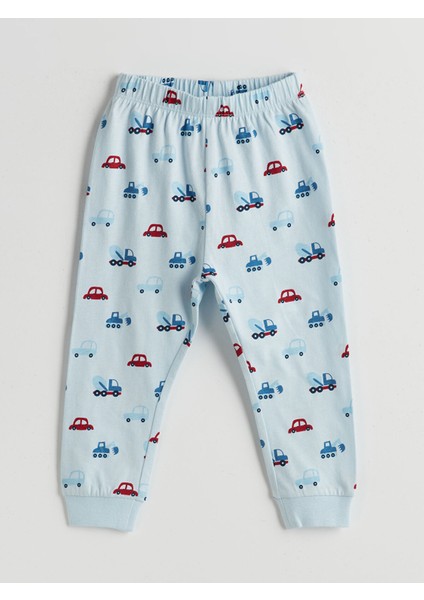 Yeni Sezon Bisiklet Yaka Baskılı Erkek Bebek Pijama Takımı fırsatları