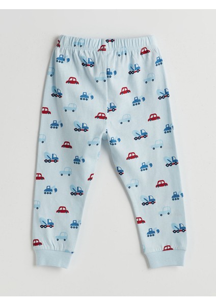 Yeni Sezon Bisiklet Yaka Baskılı Erkek Bebek Pijama Takımı indirimleri