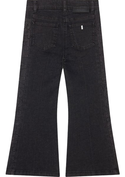 Siyah Logo Şeritli Kız Çocuk Jean Pantolon fiyatları