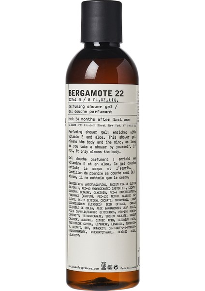 Bergamote 22 Parfümlü Duş Jeli