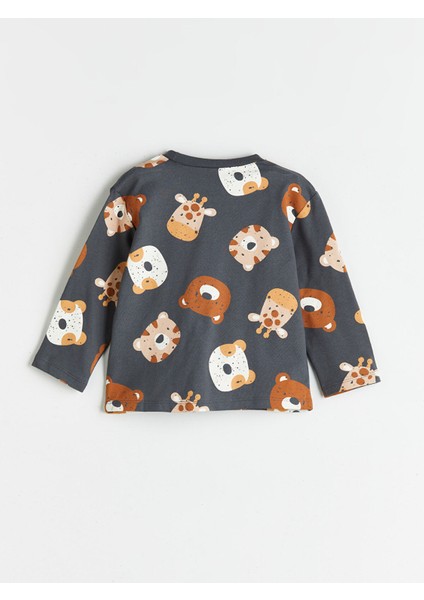 Yeni Sezon Hayvan Baskılı Erkek Bebek Pijama Takımı modelleri