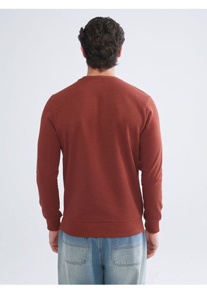 Yeni Sezon Bisiklet Yaka Baskılı Erkek Kalın Sweatshirt fırsatları