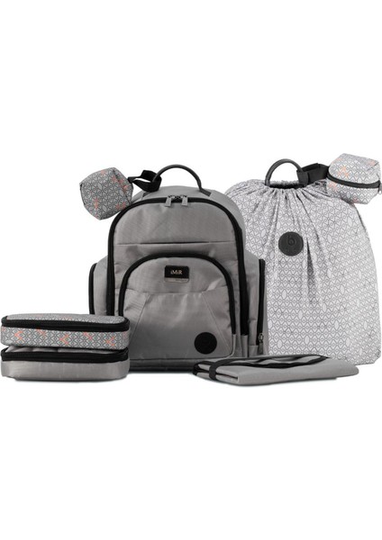 Gri Çok Fonksiyonlu Anne Baba ve Bebek Bakım Sırt Çantası