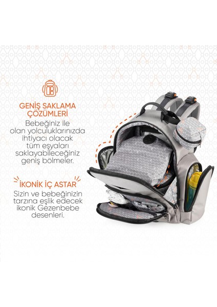 Gri Çok Fonksiyonlu Anne Baba ve Bebek Bakım Sırt Çantası fiyatları